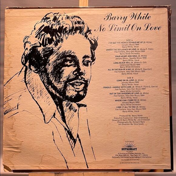 Barry White No Limit On Love Vinyl Record - Picture 2 of 7